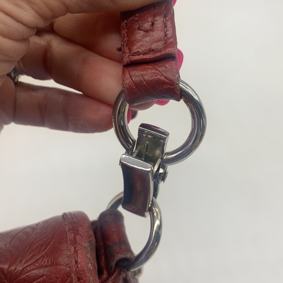 Gun Tote’n Mamas red leather crossbody bag w/ studs. Gun holder missing MCB4525A - Picture 7 of 16